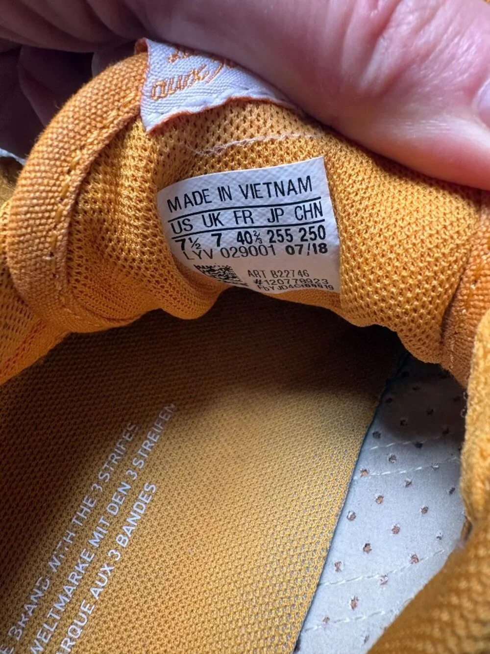 Adidas Yellow Skate Shoes - 40.5 (W 9.5)